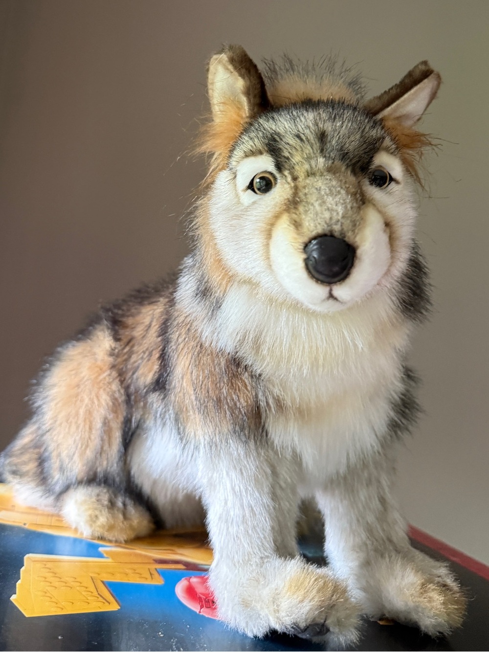 Hansa Plush Wolf Cub Seated Portraits of Nature Stuffed Animal Lifelike Gift NWT